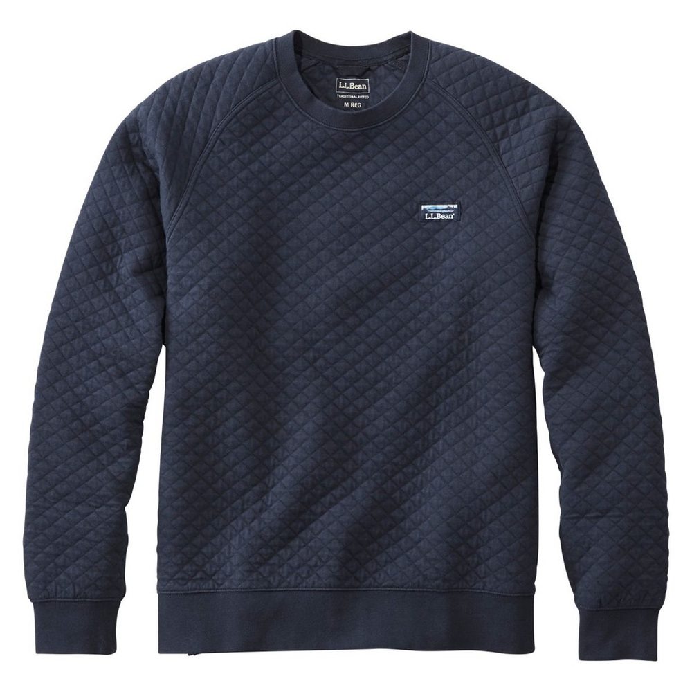 L.L. Bean Quilted Crewneck Sweater size XL